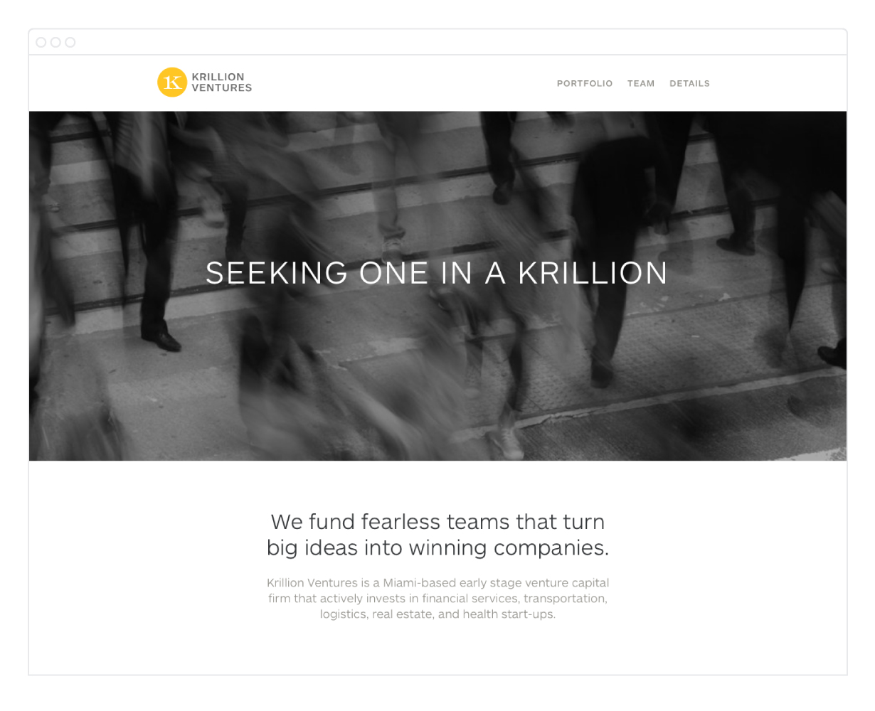 Krillion Ventures Home Page